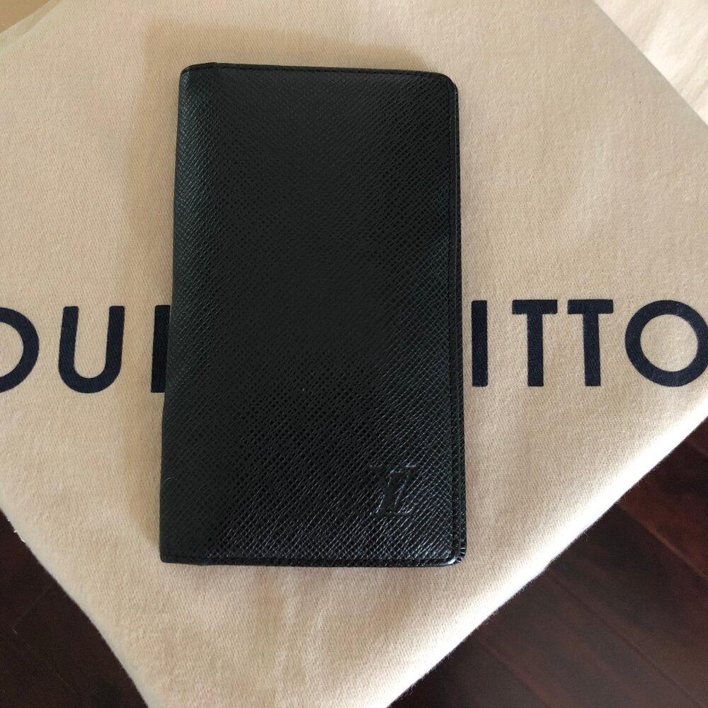 Genuine Louis Vuitton Brazza Long Black Wallet